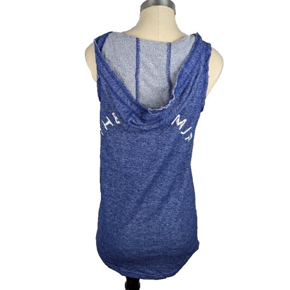 Jessica Simpson The Warm Up Juniors' Logo Hoodie Tunic Blue Size L Sleeveless